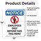 Signmission Employees Only Beyond Sign, Vinyl Decal, 10in W x 14in L, 2PK OS-2PACK-NS-D-1014-V-11985 - alternate 6